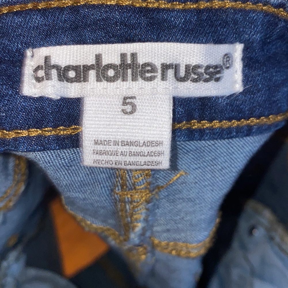 Charlotte Russe Denim Junior Shorts Size 5 NWT - Picture 7 of 7